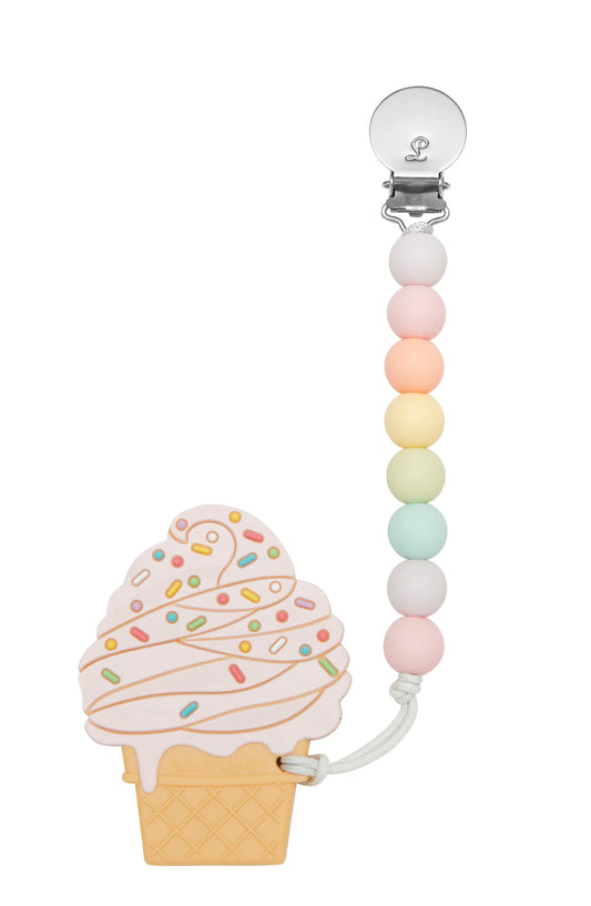 Strawberry Ice Cream Teether and Clip