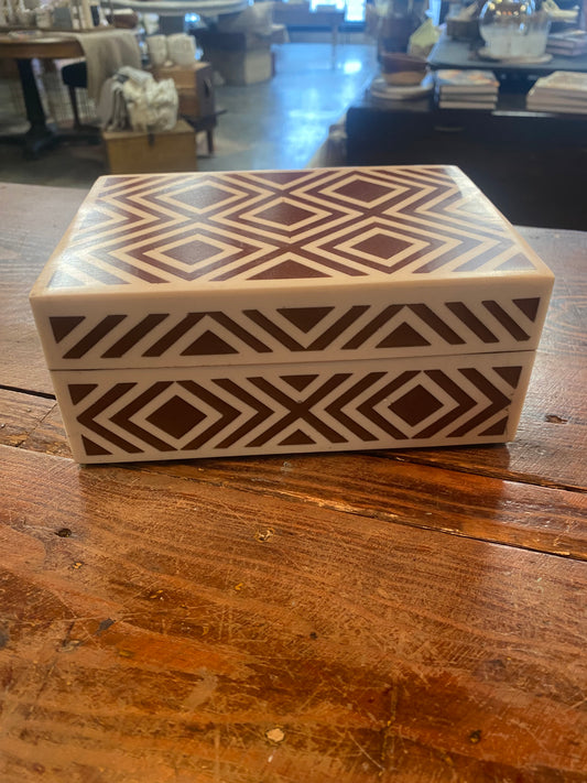 Brown & Cream Lidded Box