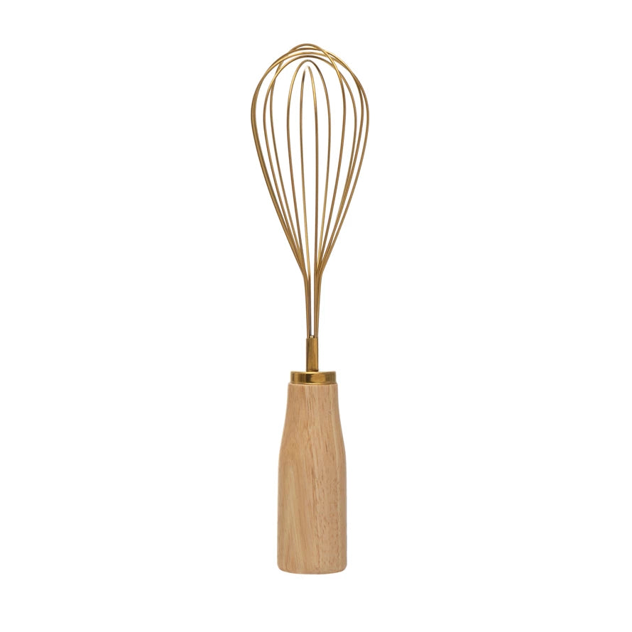 Gold Wisk Wood Handle