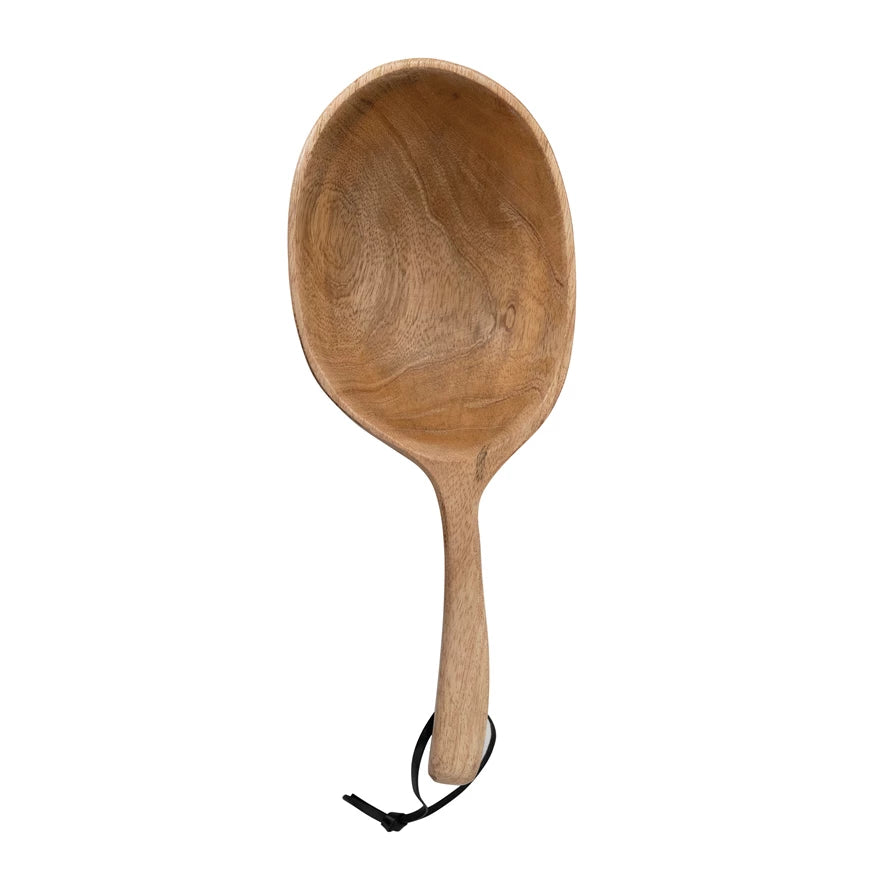 Hand Carved Wood Scoop Large