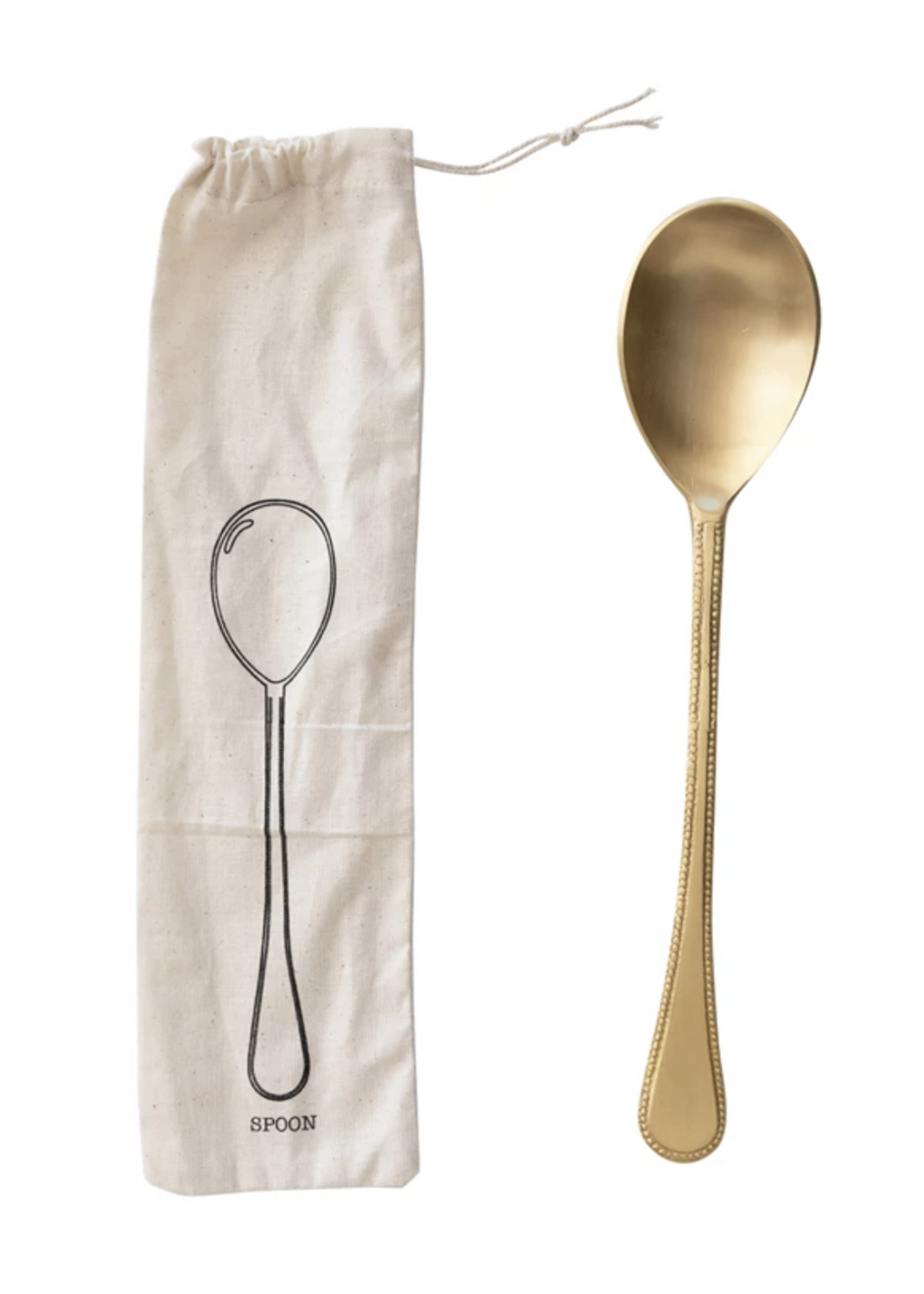 Brass Serving Spoon in Bag
