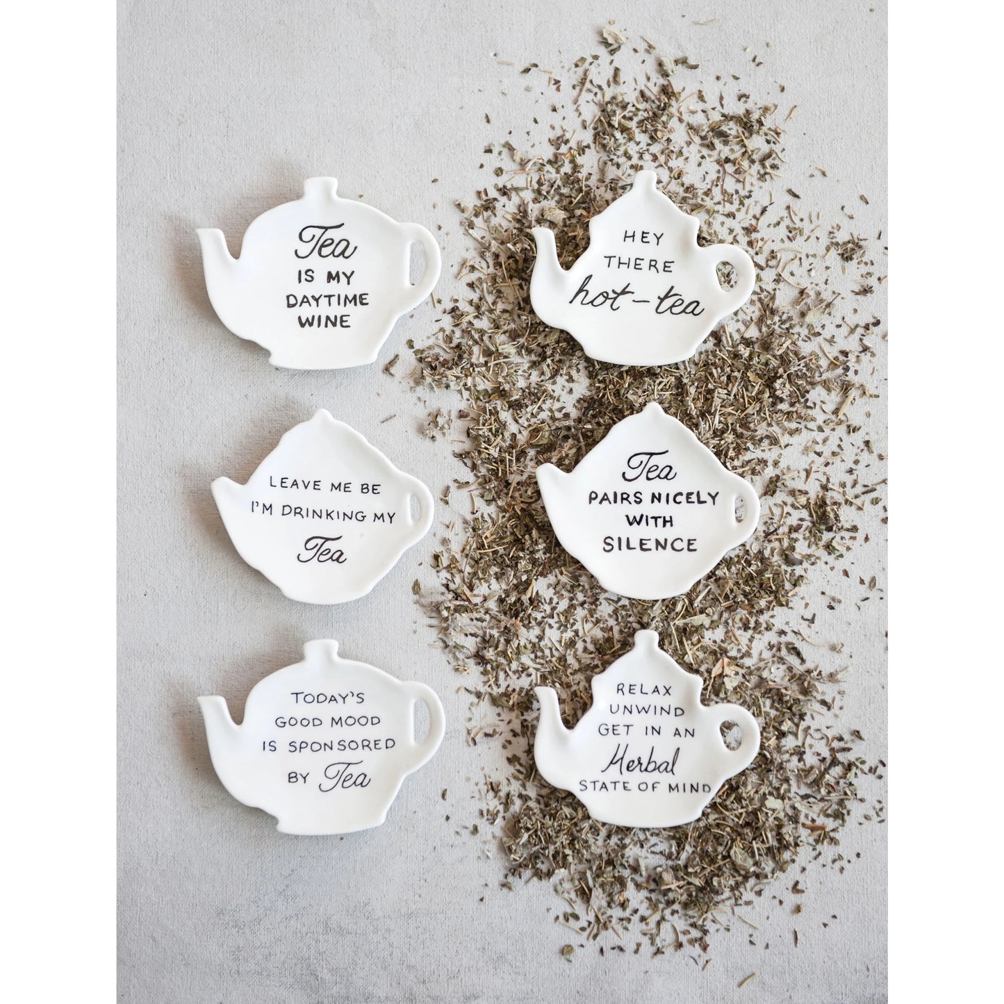 Tea Bag Dish with Saying