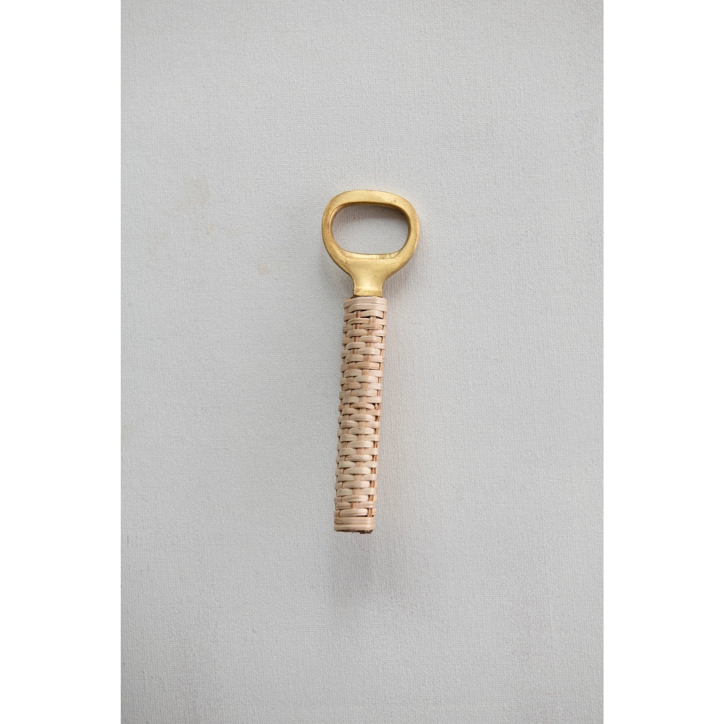 Brass and Wicker Bottle Opener