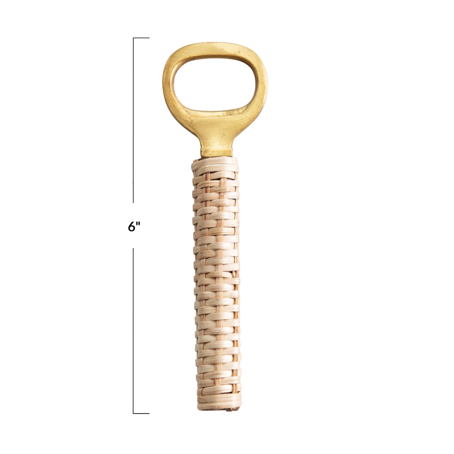 Brass and Wicker Bottle Opener