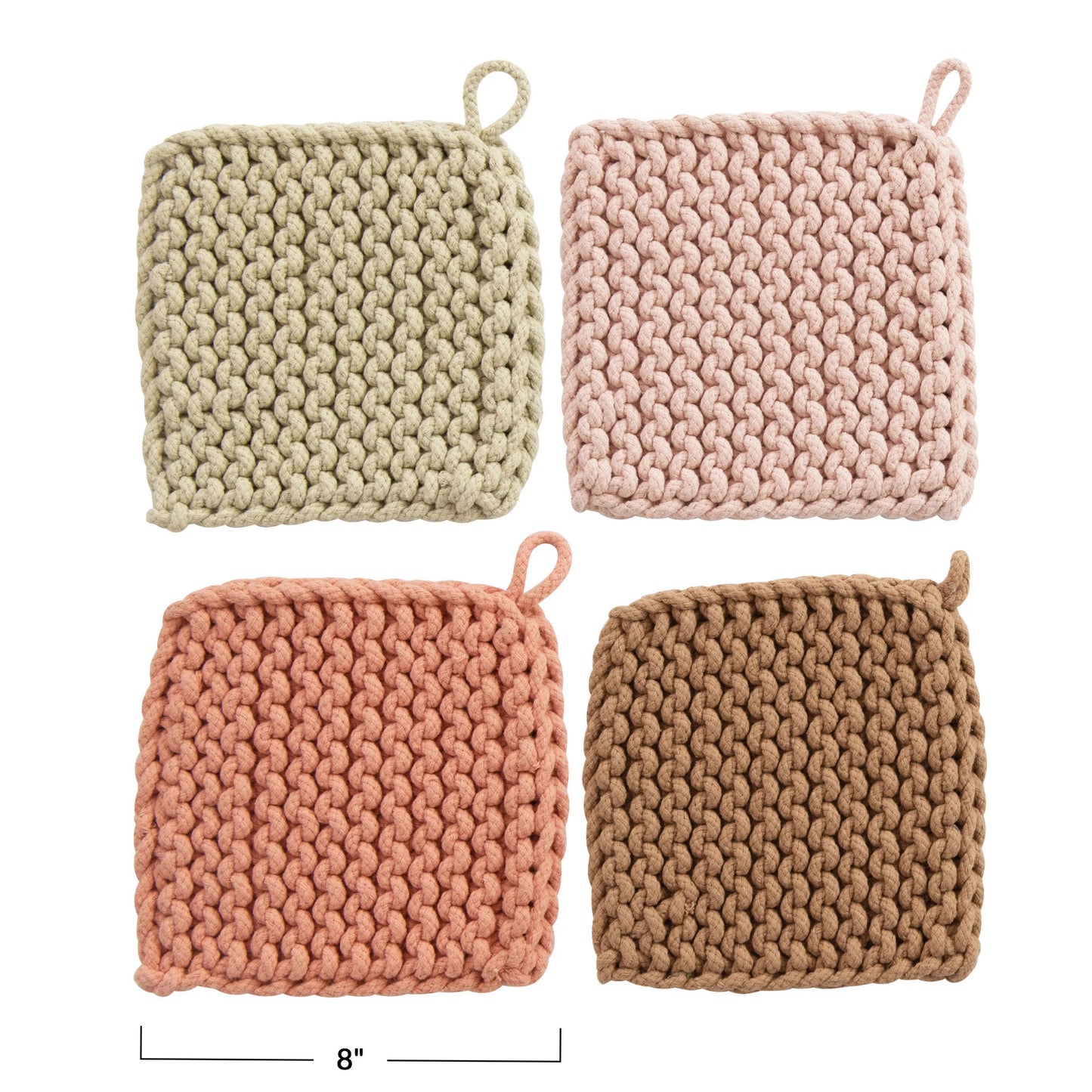 Spring Square Crocheted Pot Holder