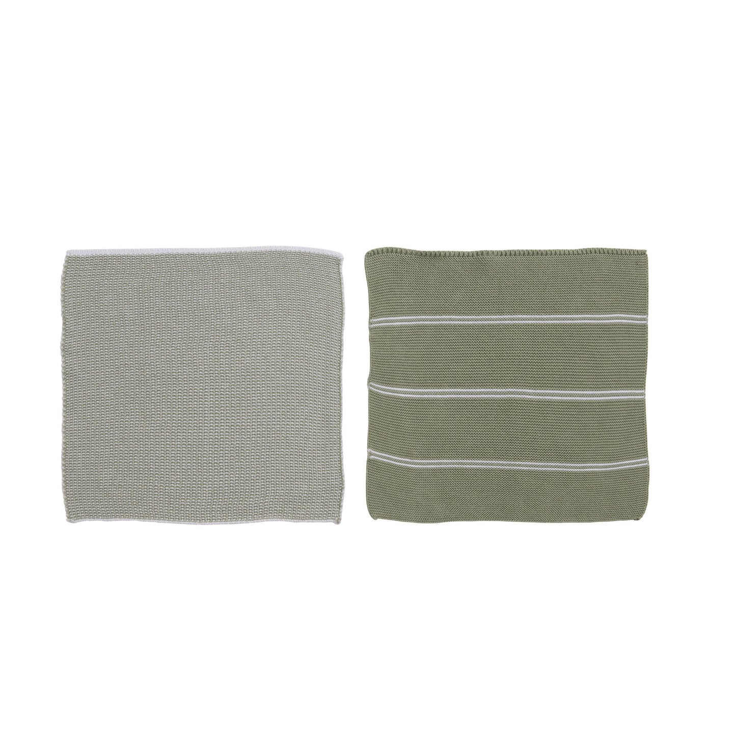 Sage Knit Cotton Cloth Set of 2