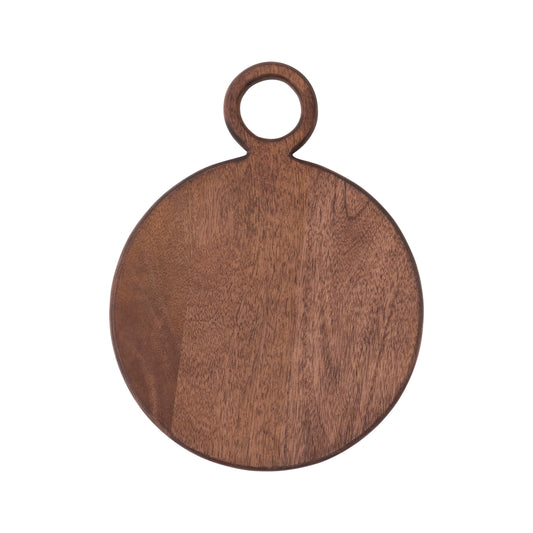 Round Wood Cutting Board with Handle