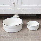 White Ceramic Pet Bowl