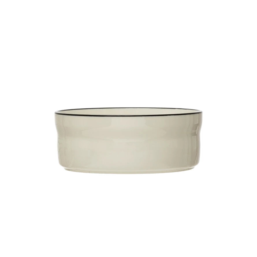 White Ceramic Pet Bowl