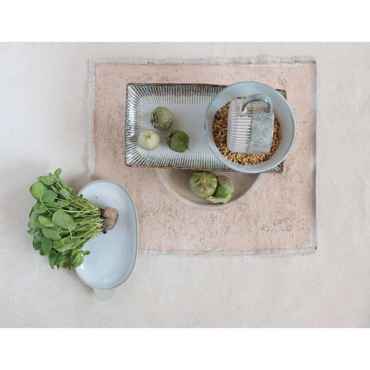 Crimped Stoneware Collection PLATTER