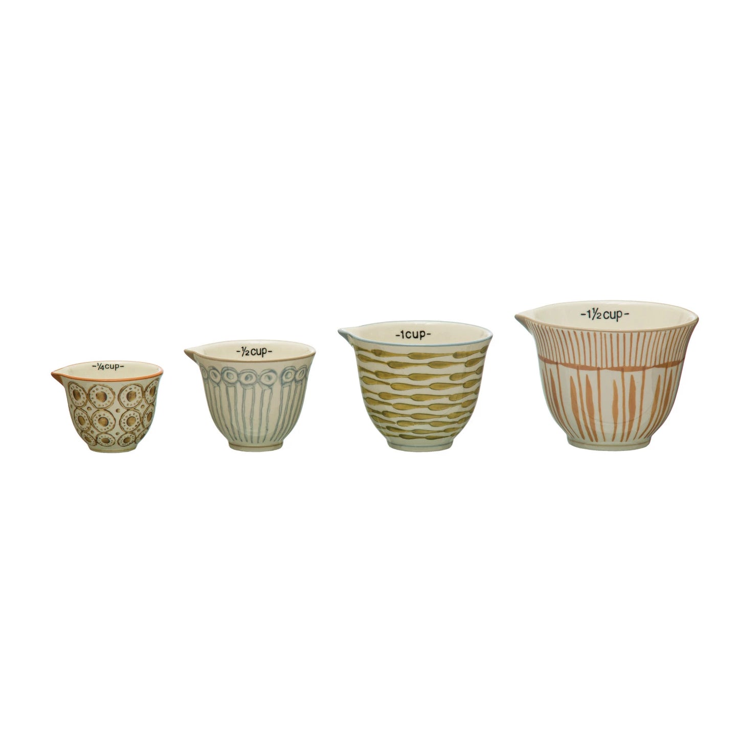 Spring Stoneware Measuring Cups