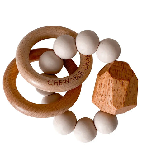 Silicone + Wood Teething Ring