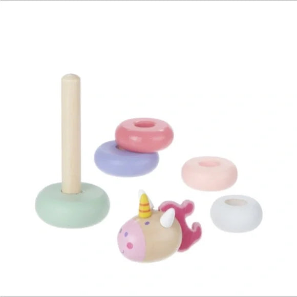 Wooden Unicorn Stacker Toy