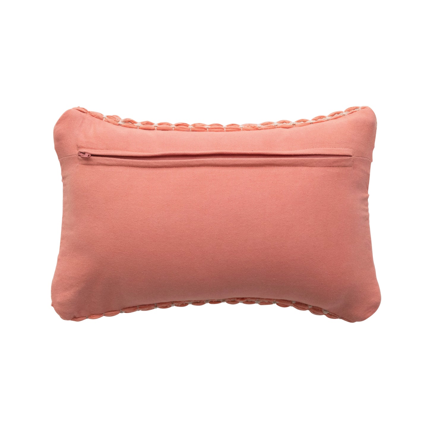 Pink and Red Woven Lumbar Pillow